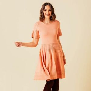 Playful Pleats Knit Dress NWT Sz 14